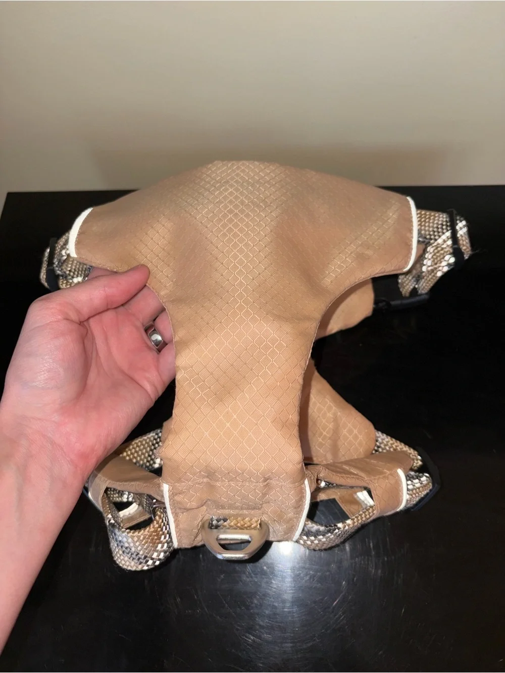 Arcadia Tan Reptile Walking Harness with Braided Straps